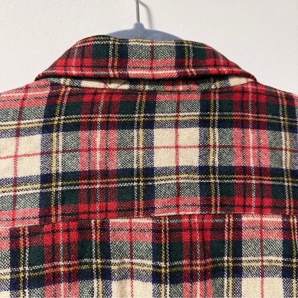 Vintage 70s Kentfield Red Plaid Wool Blend Flannel Button Down Men’s Size Large - Picture 11 of 14